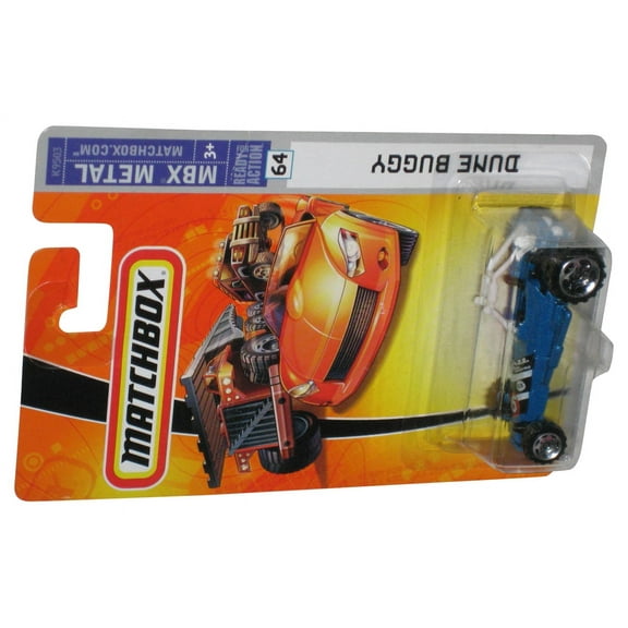 Matchbox MBX Metal (2007) Blue Dune Buggy Toy Car #64 - (White Bars)