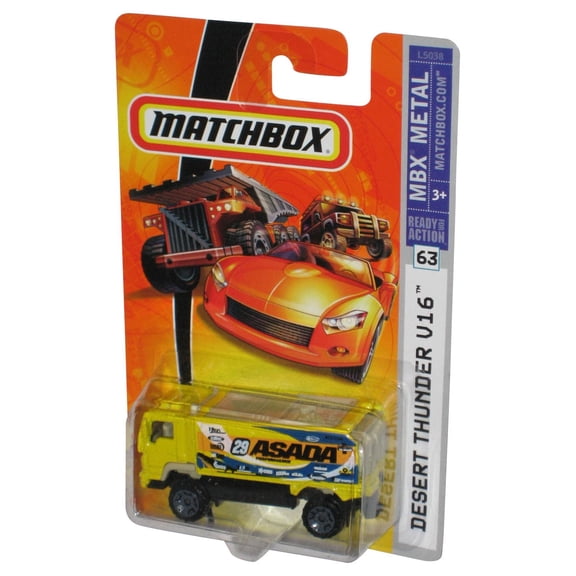 Matchbox MBX Metal (2007) Desert Thunder V16 Yellow Toy Car #63