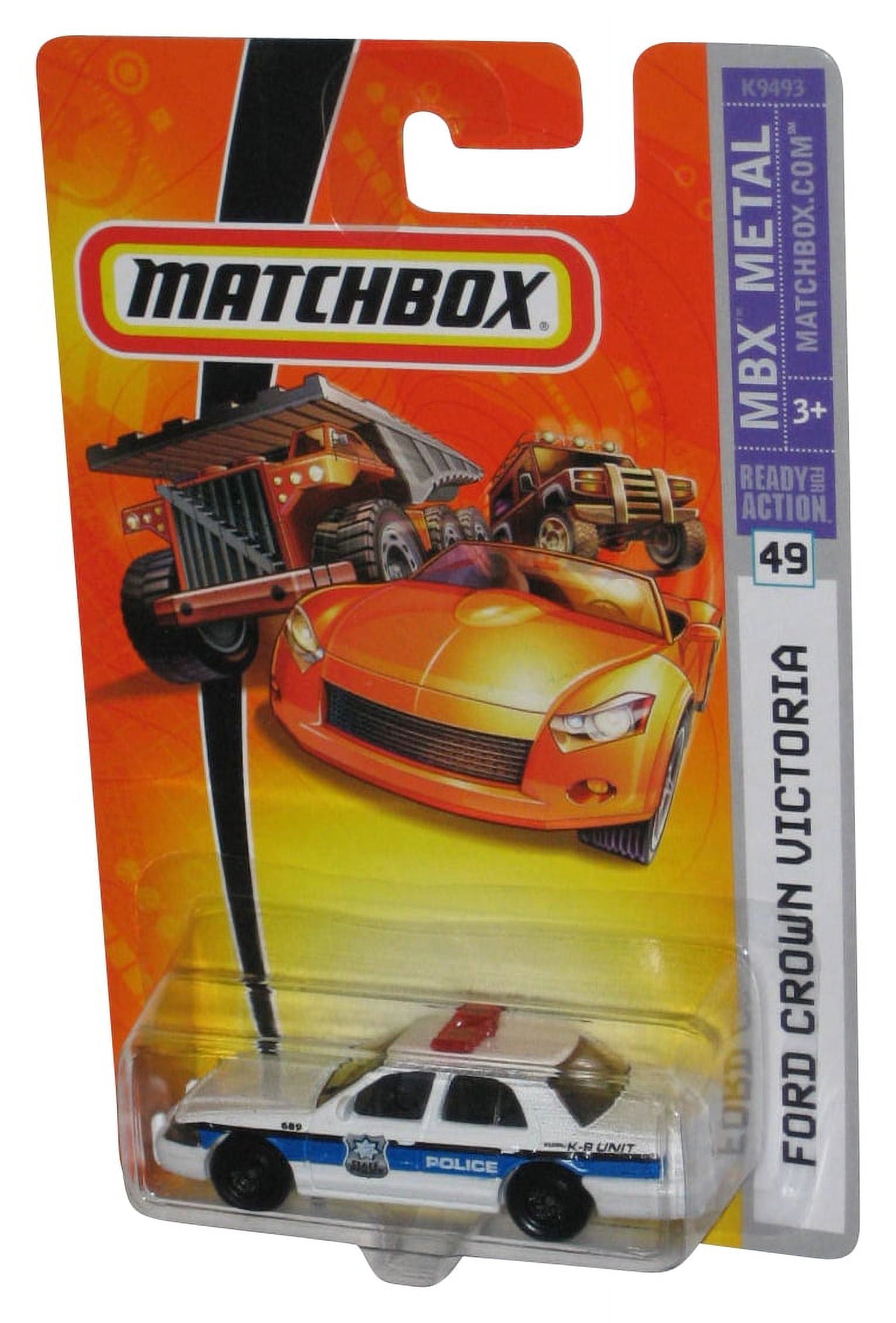 Matchbox MBX Metal (2007) White Ford Crown Victoria Toy Police Car