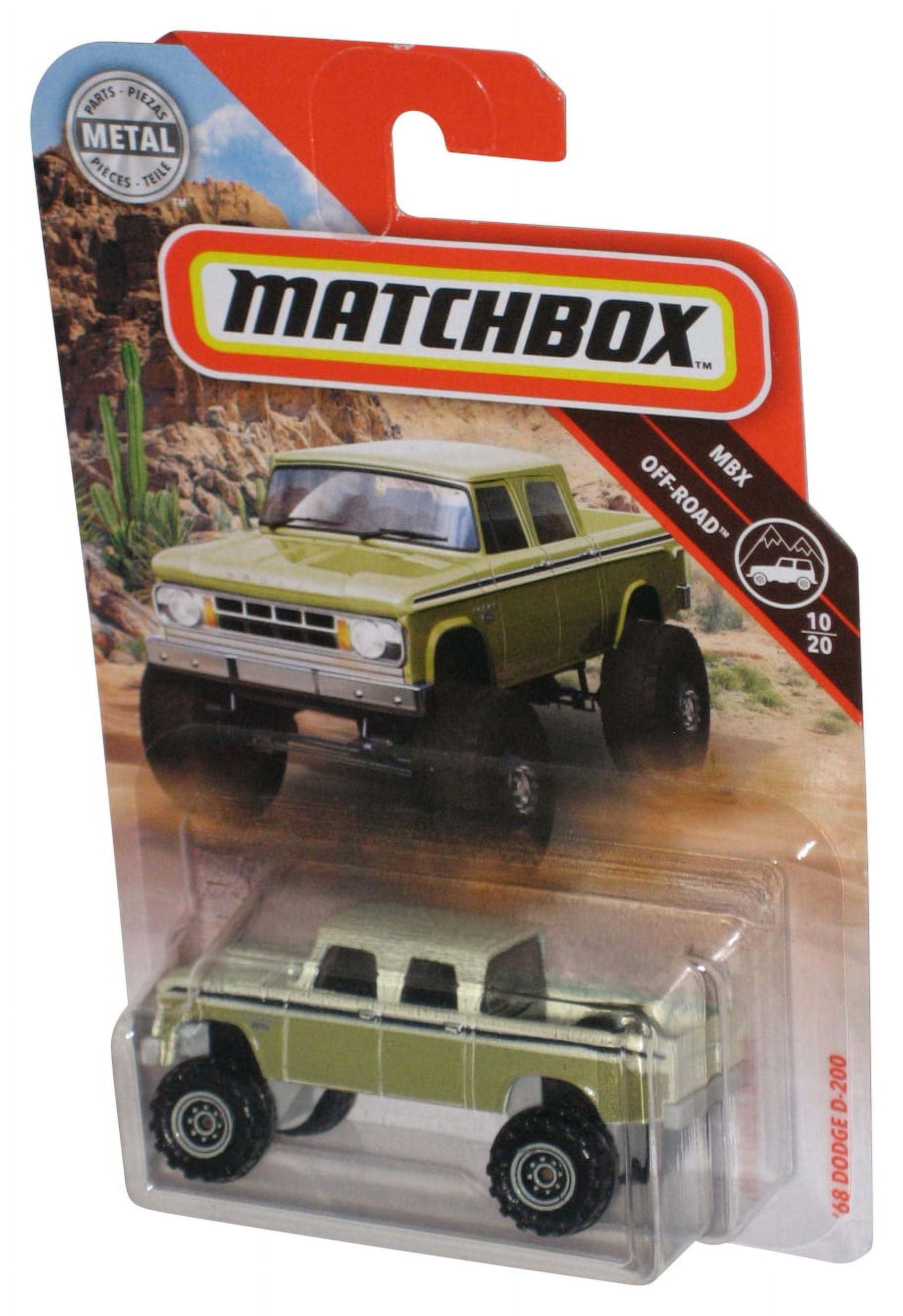 Matchbox MBX Off-Road 10/20 (2019) Green '68 Dodge D-200 Toy Truck