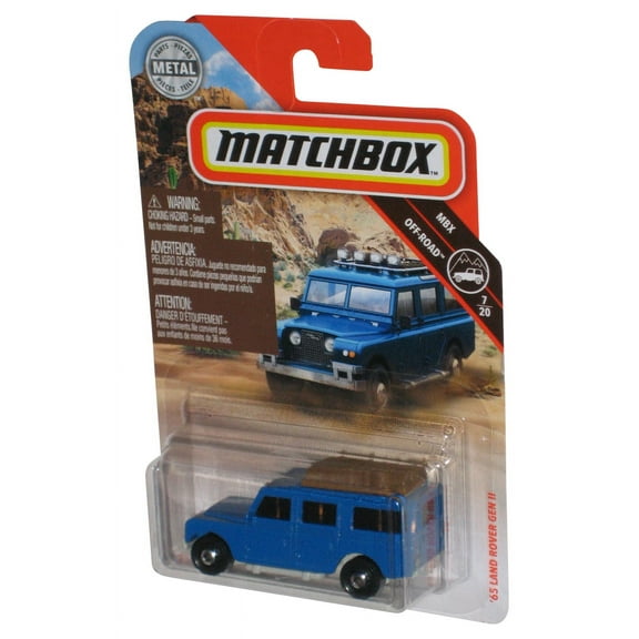 Matchbox MBX Off-Road 7/20 (2018) Blue '65 Land Rover Gen II Toy Car 64/100