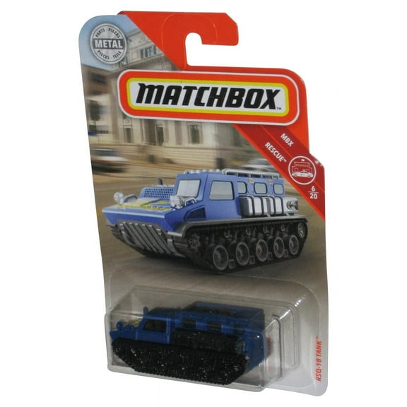 Matchbox MBX Rescue (2018) RSQ-18 Tank Blue Die-Cast Metal Toy Vehicle 6/20