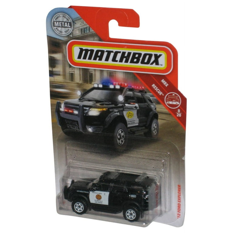 Matchbox MBX Rescue 8 20 2018 Black 12 Ford Explorer Police Toy Car 58 100