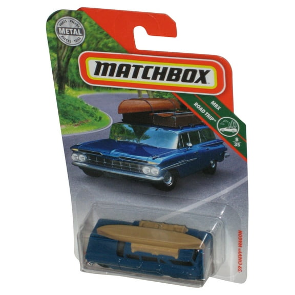 Matchbox MBX Road Trip 8/35 (2018) Blue '59 Chevy Wagon Toy 10/125