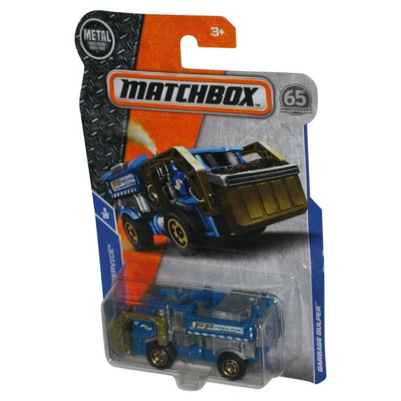 Matchbox MBX Service 4/20 (2017) Blue Garbage Gulper Toy Truck 17/125