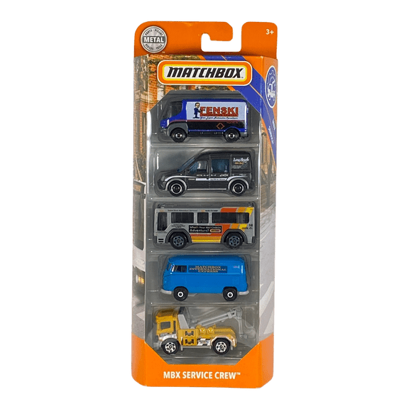 Matchbox MBX Service Crew 5 Pack Vehicles