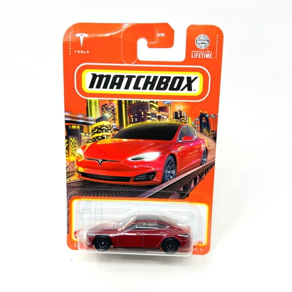 Matchbox MBX Tesla Model S 89/100 Dark Red