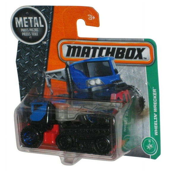 Matchbox Metal (2016) Wheelin' Wrecker Blue Red Black Toy Pick Up Truck 99/125 - (Short Card)