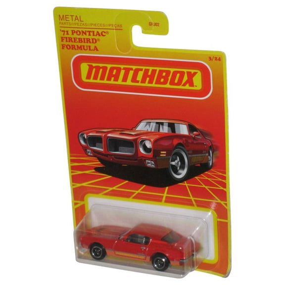Matchbox Metal (2020) Red '71 Pontiac Firebird Formula Toy Car 3/24