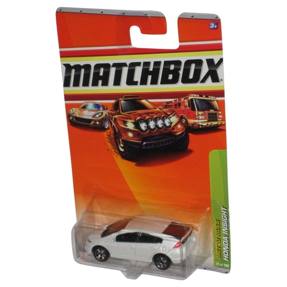 Matchbox Metro Rides (2009) White Honda Insight Die-Cast Toy Car 25/100