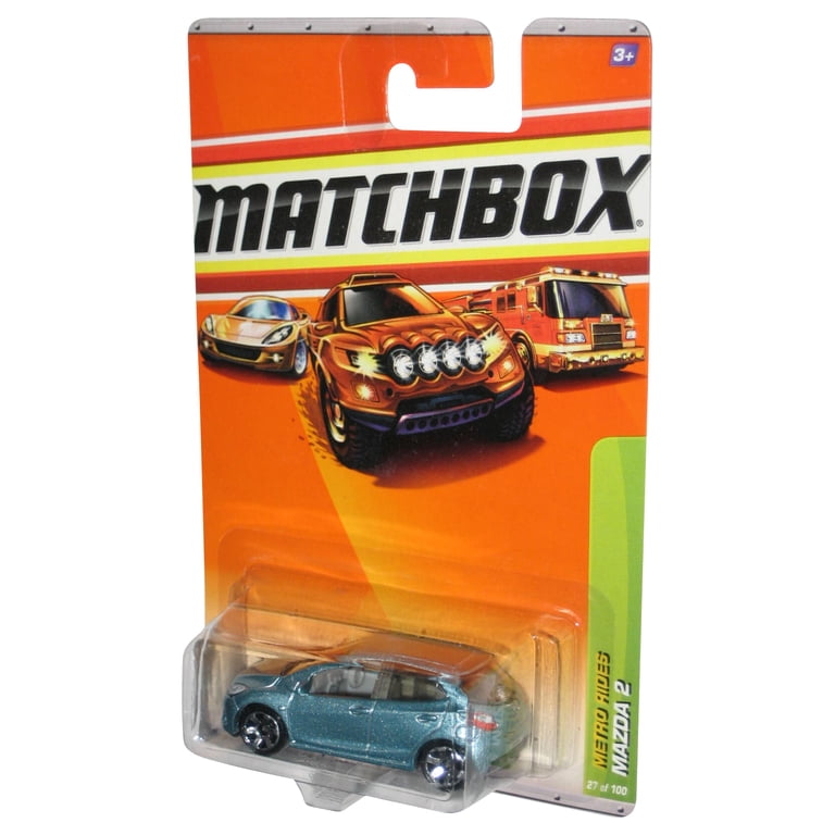 Matchbox Metro Rides (2010) Metallic Blue Mazda 2 Toy Car 27/100