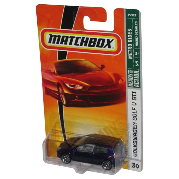 Matchbox Metro Rides 6/9 (2008) Purple Volkswagen Golf V GTI Toy Car #30