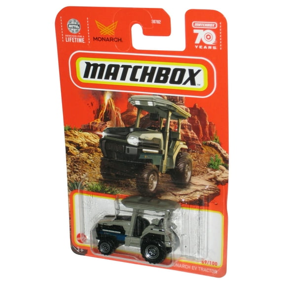 Matchbox Monarch EV Tractor (2023) Silver Toy Vehicle 69/100