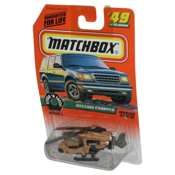 Matchbox Moving Parts (1997) Mission Chopper Toy Vehicle #49/75