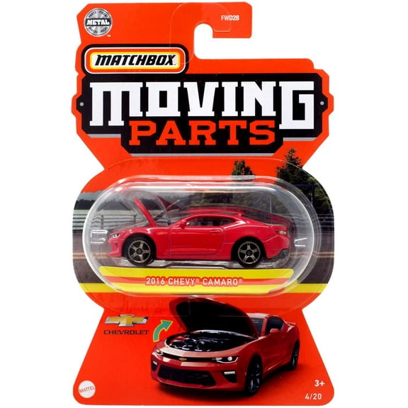 Matchbox Moving Parts 2016 Chevy Camaro Diecast Vehicle (Red)