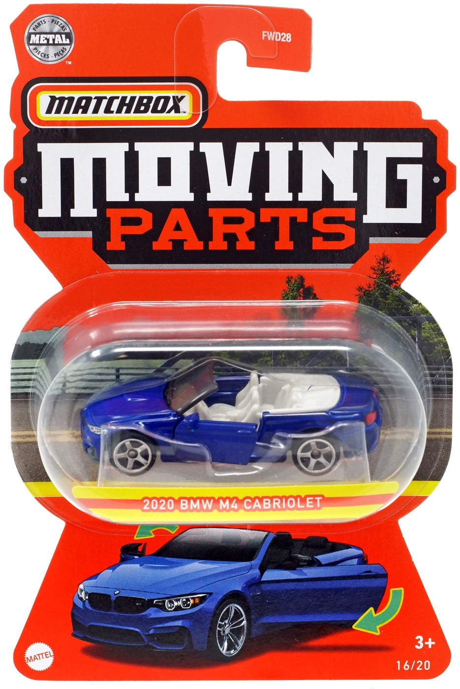 Matchbox Moving Parts 2020 BMW M4 Cabriolet Diecast Vehicle