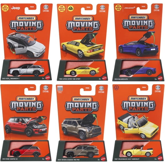 Matchbox Moving Parts 8-Piece L Assortment