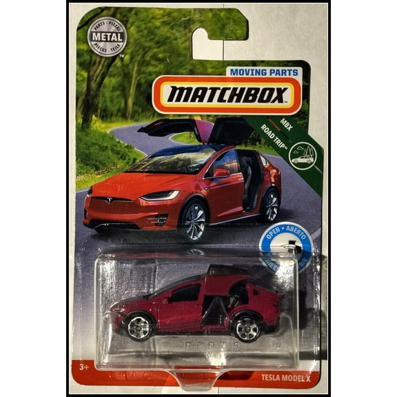 Matchbox Moving Parts Red Tesla Model X