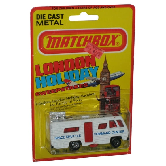 Matchbox Nasa Tracking Vehicle (1981) Lesney No. 54 White Toy - (London Holiday Card)
