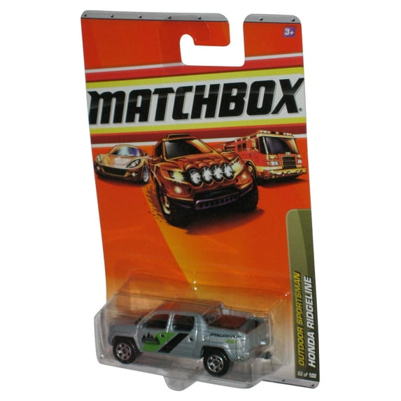 Matchbox Outdoor Sportsman (2009) Silver Honda Ridgeline Toy Truck 82/100
