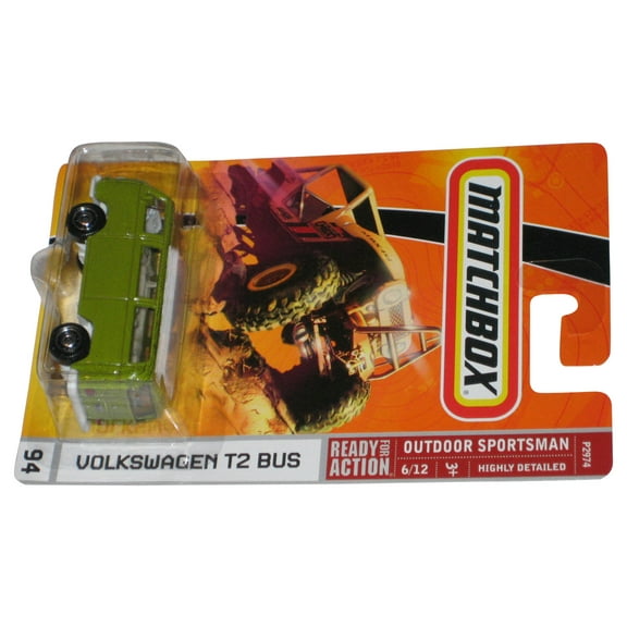 Matchbox Outdoor Sportsman 6/12 Green Volkswagen T2 Bus Toy #94