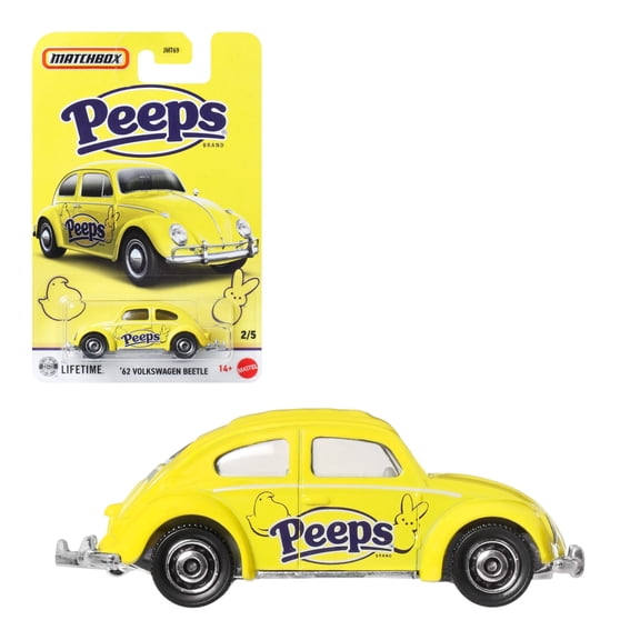 Matchbox Peeps 1962 Volkswagen Beetle Die-Cast Car 2 of 5, Ages 14+