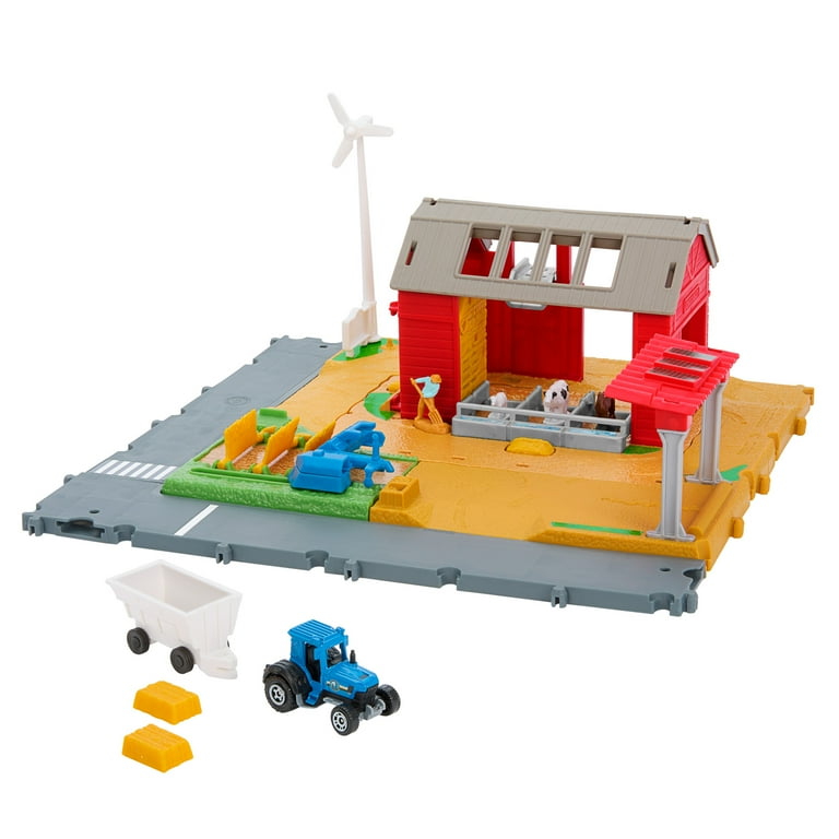Matchbox Playset, Action Drivers Farm Adventure with 1:64 Scale