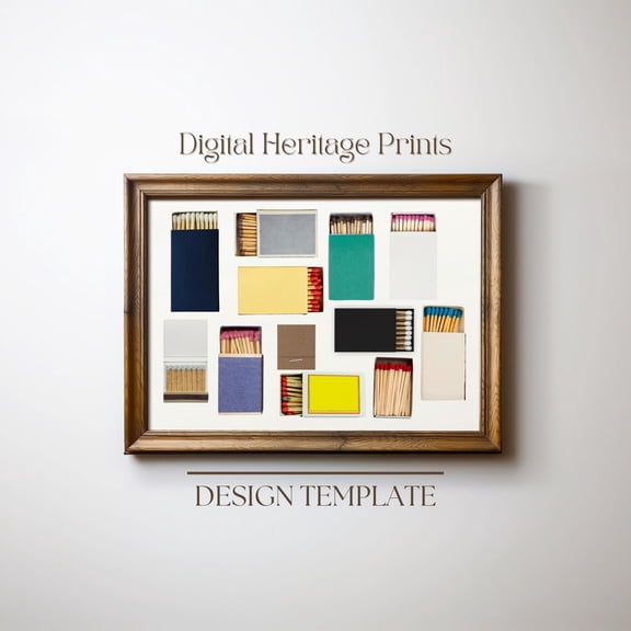 Matchbox Poster Template: Poster Blank Art, Diy Valentines, Unframed Poster Size 16x24