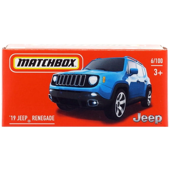 Mattel Matchbox Power Grabs '19 Jeep Renegade Diecast Car, Play Vehicle