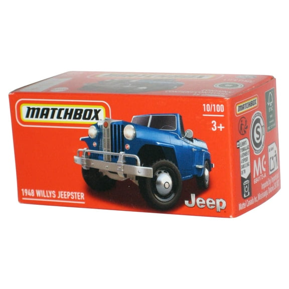 Matchbox Power Grabs Box 1948 Willys Jeepster (2023) Blue Toy Car 10/100