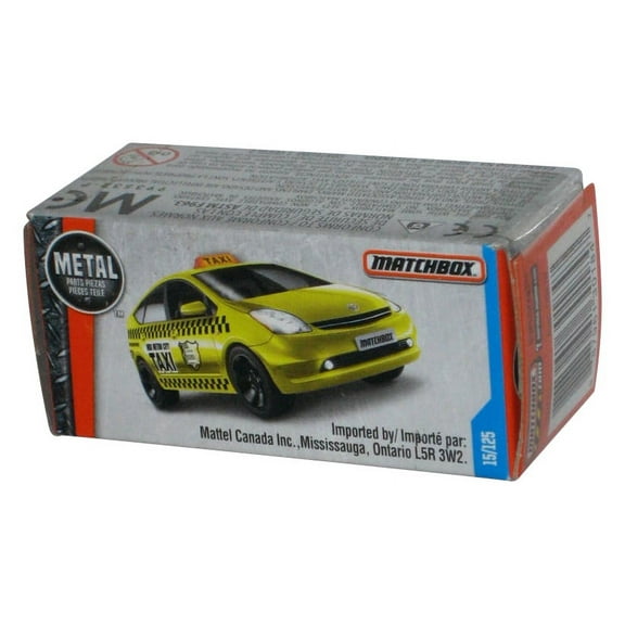 Matchbox Power Grabs Box (2016) Toyota Prius Taxi Yellow Toy Car 15/25