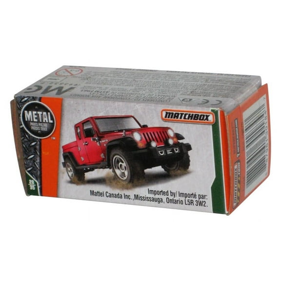 Matchbox Power Grabs Box MBX Road Trip (2018) Red '05 Jeep Gladiator Toy 28/35
