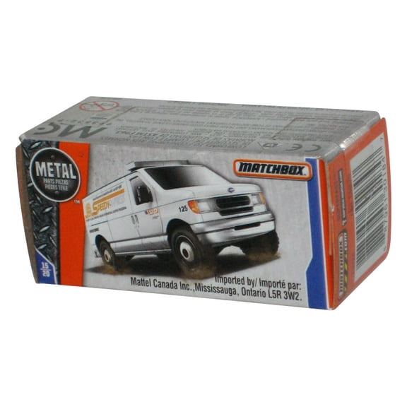 Matchbox Power Grabs Box MBX Service (2017) White Ford Panel Van Toy 15/20