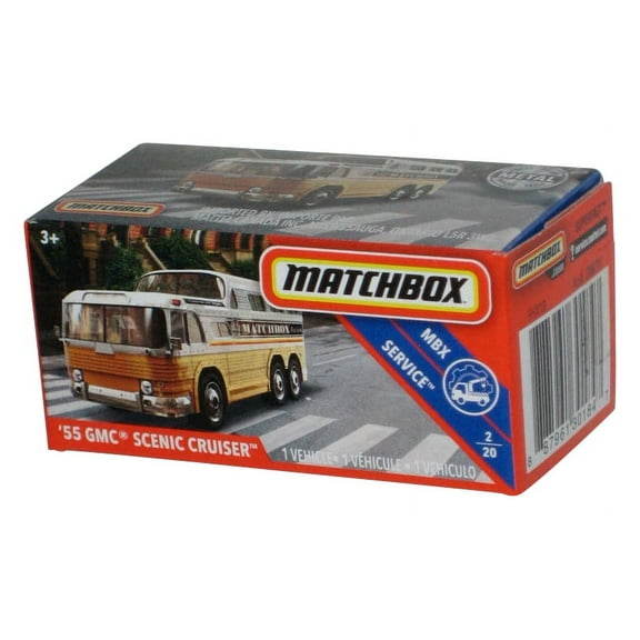 Matchbox Power Grabs Box MBX Service (2018) Gold '55 GMC Scenic Cruiser Toy 2/20