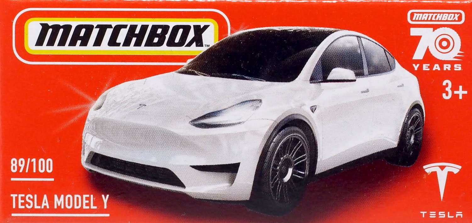 Matchbox Power Grabs Tesla Model Y Diecast Car (White)