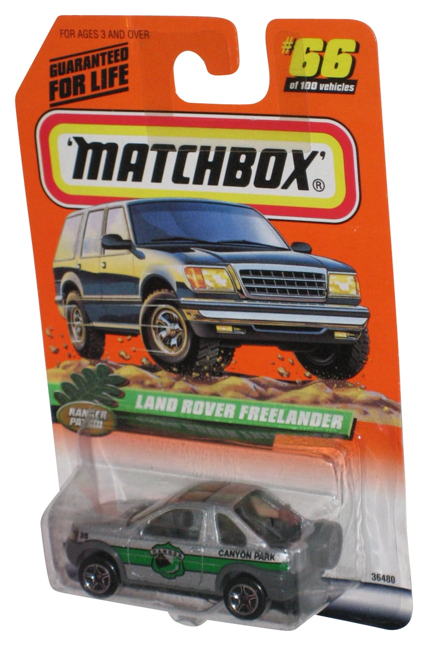 Matchbox Ranger Patrol (1998) Silver & Green Land Rover Freelander Toy ...