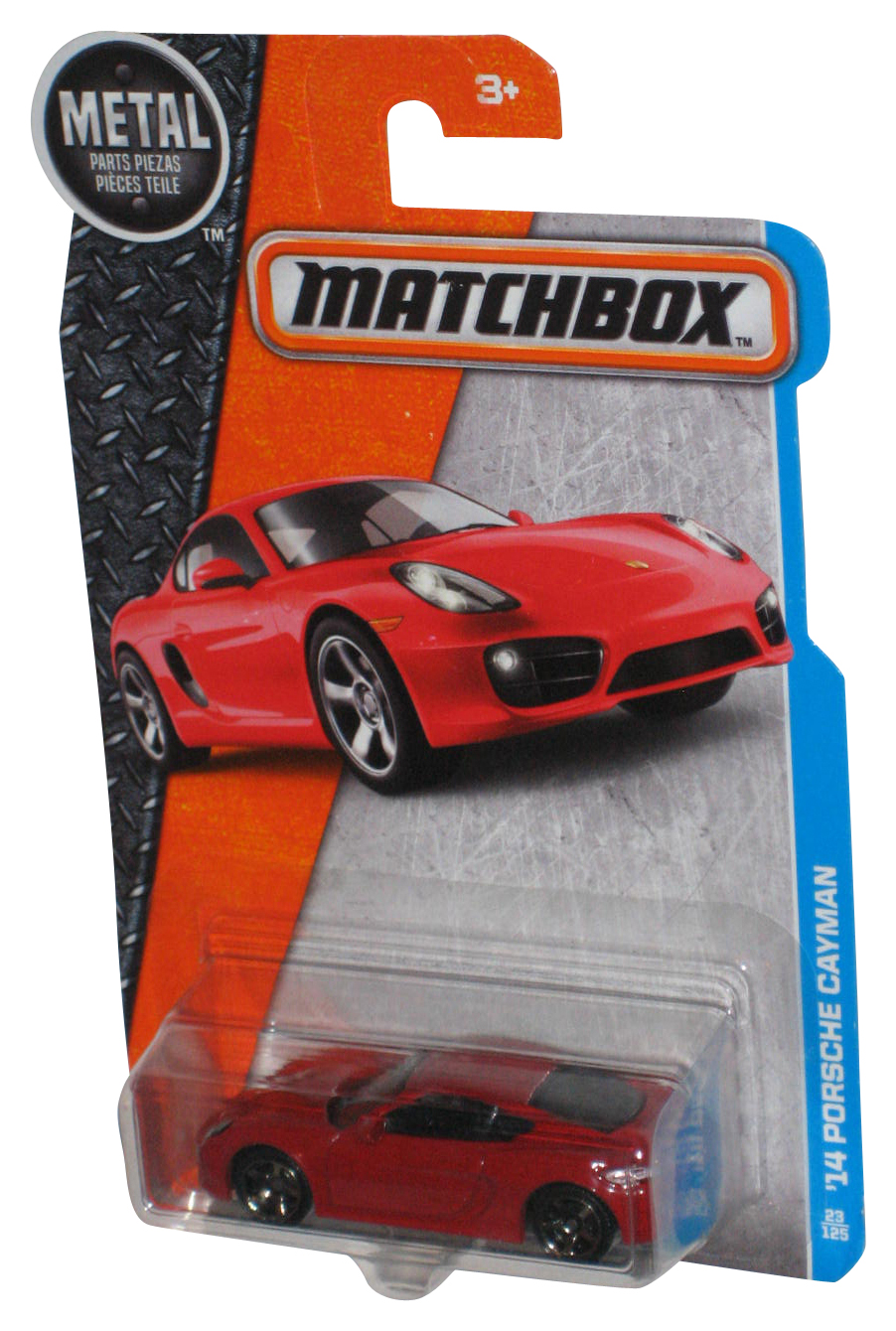 Matchbox Red '14 Porsche Cayman (2015) Metal DieCast Toy Car 23/125