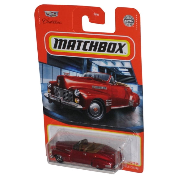 Matchbox Red 1941 Cadillac Series 62 Convertible Coupe (2021) Metal Toy Car 62/100