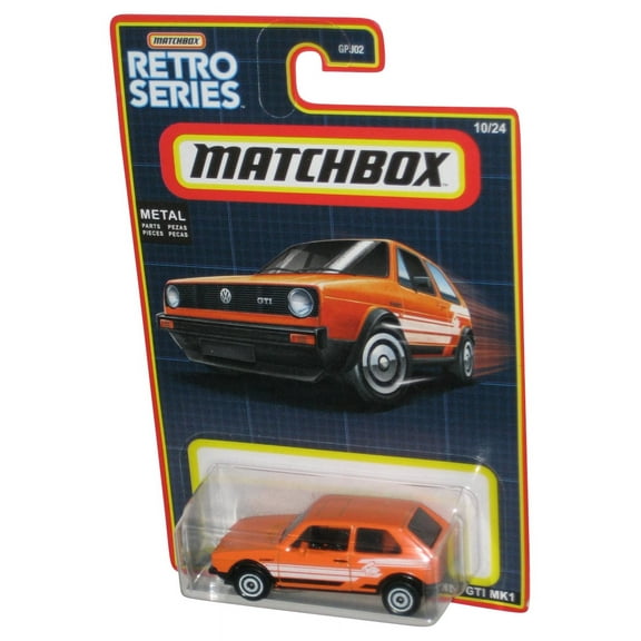 Matchbox Retro Series (2021) Orange 1976 Volkswagen Golf GTI MK1 Toy Car 10/24