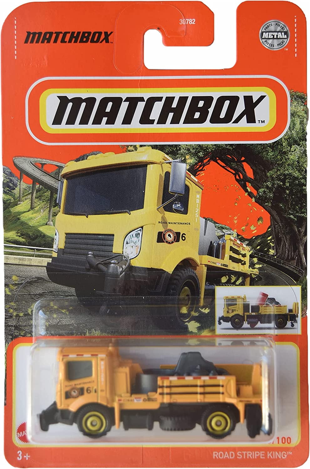Matchbox Road Stripe King (Yellow) 1:64 Scale - Walmart.com