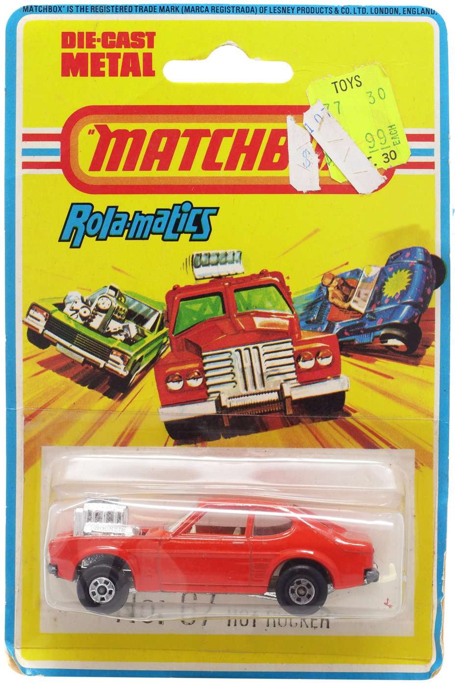1977年Matchbox Rola-matics など6台　カタログ付き Matchbox Rola-Matics No: 67 Hot Rocker Diecast Vehicle - Vintage