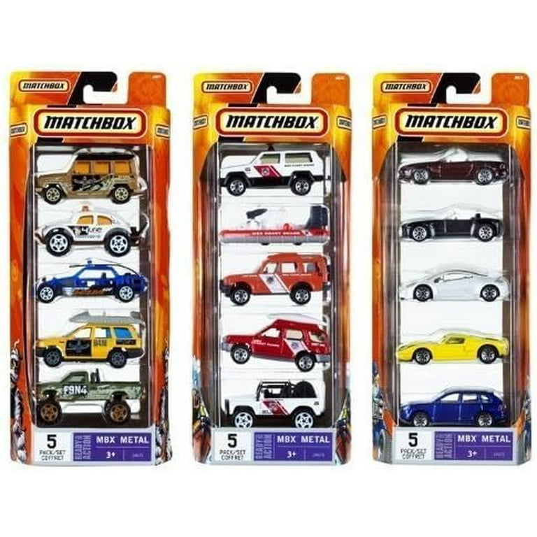 Matchbox Set of 15 Toy Cars and Trucks with 3 Themed 5-Packs of 1