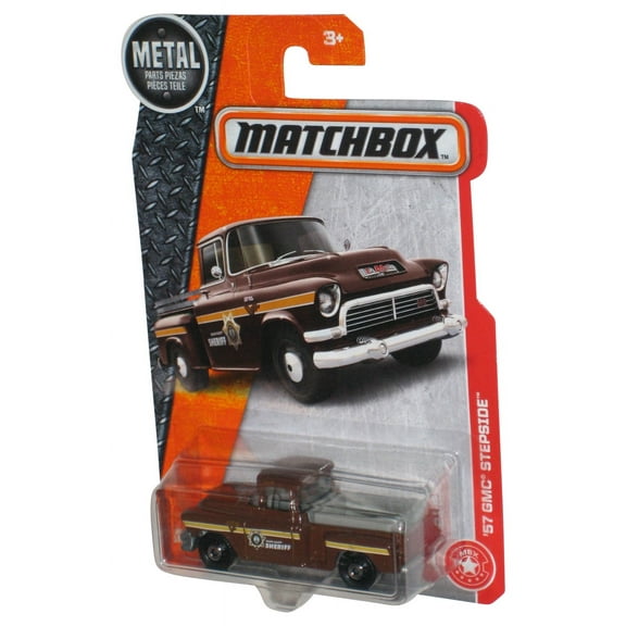 Matchbox Sheriff Police (2016) Brown '57 GMC Stepside Metal Truck 80/125