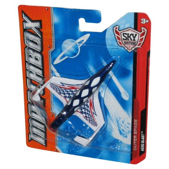 Matchbox Sky Busters (2012) Outer Space Aero Blast Blue & White Toy Plane