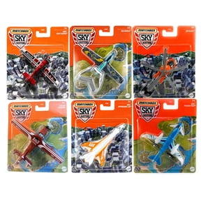 Matchbox Sky Busters Die-Cast Aircraft Bundle, 6-Pack, Air Blade, Sea Arrow, Hypersonic Jet, Crop Duster, Cessna Caravan, Pusher Prop GLR68-956M