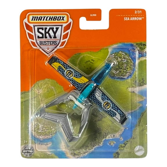 Matchbox Sky Busters Sea Arrow, Silver and Blue