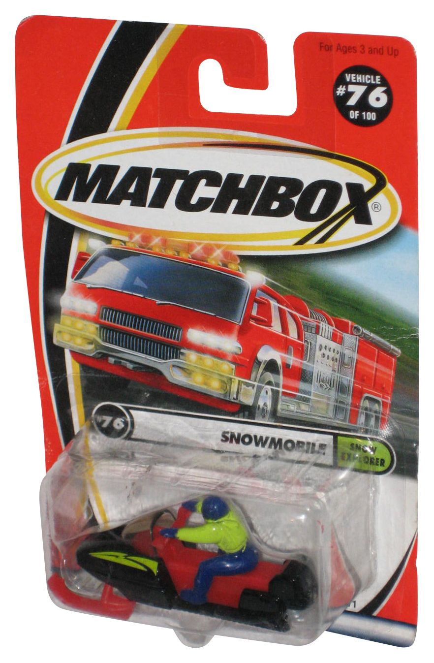 Matchbox Snow Explorer (2000) Snowmobile Red Green Blue Toy Vehicle 76
