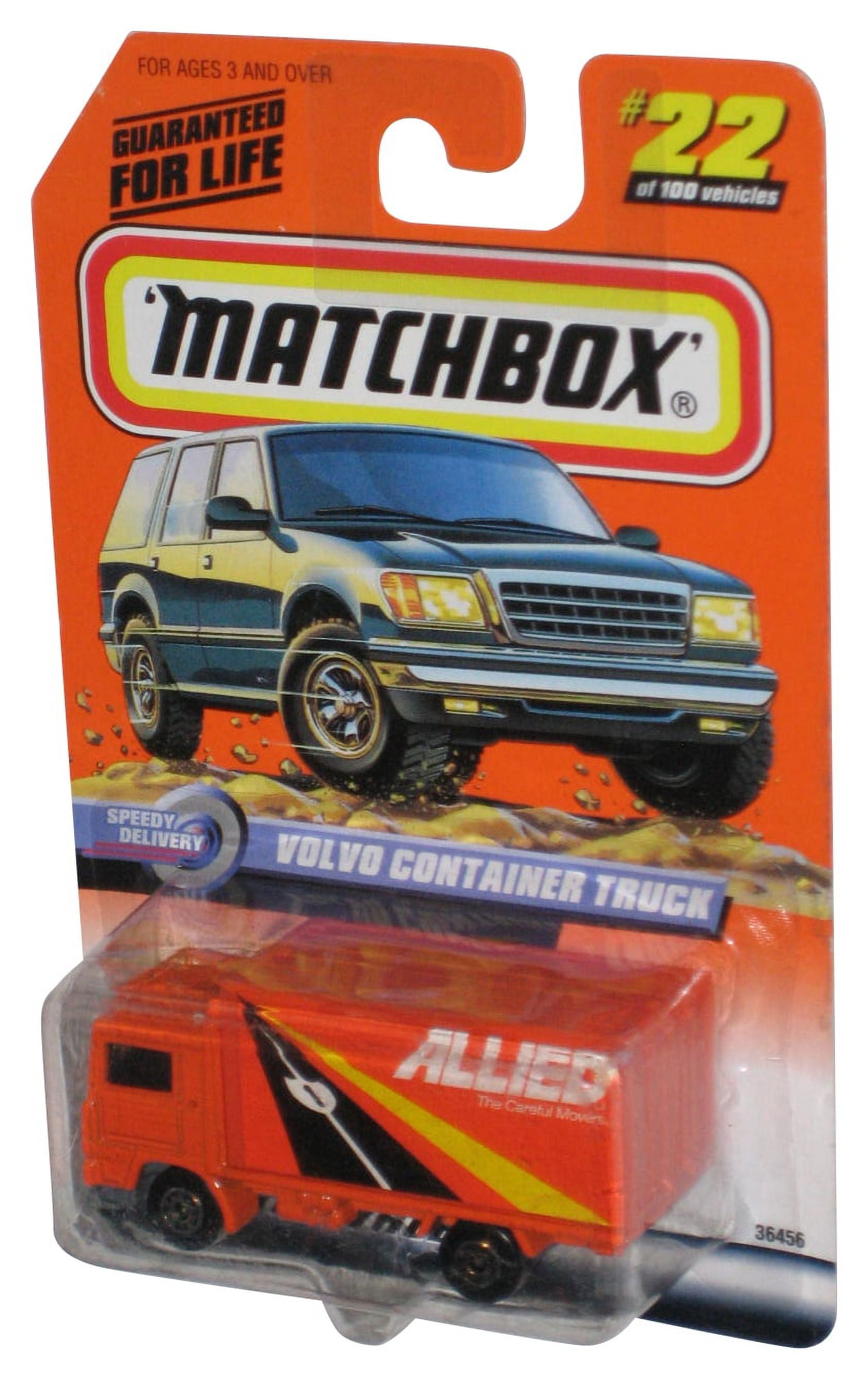 Matchbox Speedy Delivery (1998) Volvo Container Orange Truck Toy