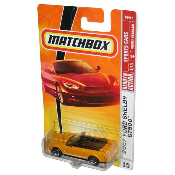 Matchbox Sports Cars 1/13 (2008) Yellow 2007 Ford Shelby GT500 Car #15
