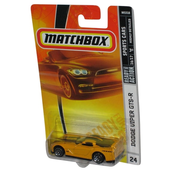 Matchbox Sports Cars 16/17 (2007) Yellow Dodge Viper GTS-R Car #24